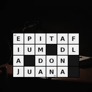 Hasło krzyżówkowe drzewiecki - epitafium dla don juana – rozwiązanie, synonimy, podpowiedzi i definicje krzyżówkowe